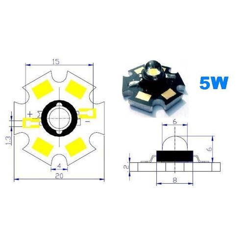 Led Star 5W Azul