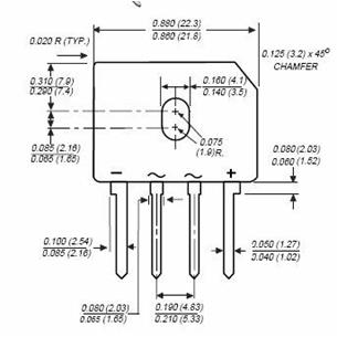 Diodo puente 4A 1000V KBL410G