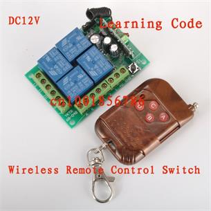 Kit emisor receptor +2 mandos 4 canales 315MHz a 12Vdc