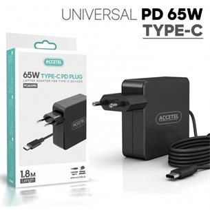 Cargador 65W USB-C Accetel carga rapida PD
