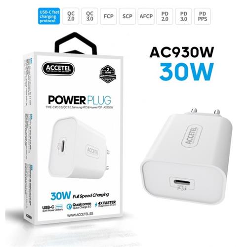 Alimentador USB-C 30W PD Accetel AC930