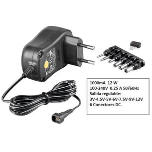 Fuente universal 1A 12W 3-12VDC US100