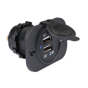 Base empotrar 2 Puertos USB  5V2.1A, 5V1A