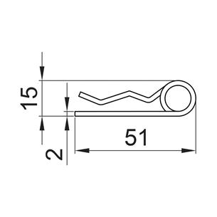 Pasador clip de seguridad CBC50-CLIP 2