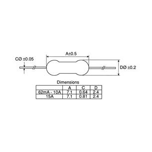 Minifusible PCB Littelfuse 62mA FF 2