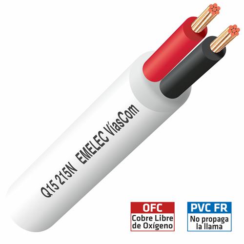 Cable manguera altavoz Extraflexible OFC 2 x 1,5mm blanco Q15 215NB