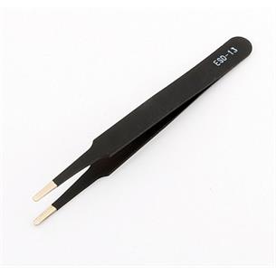 Pinza acero antiestatica punta gruesa Vetus ESD-13