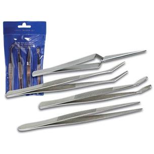 Juego de 4 pinzas de acero antimagnetico