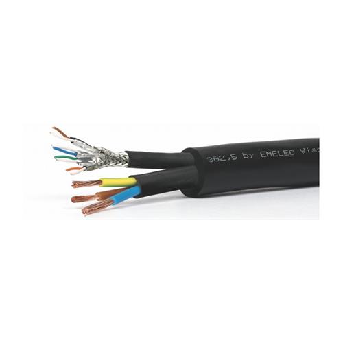 Cable AudioCat7 S/FTP 500MHz PVC + Aliment. 2,50mm Q16-6002