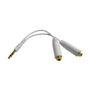 Cable Jack macho 3,5 estereo 2 Jack 3,5 estereo 10cm