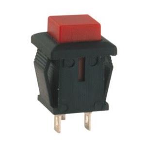 Pulsador abierto 14x14mm 2A 250V rojo