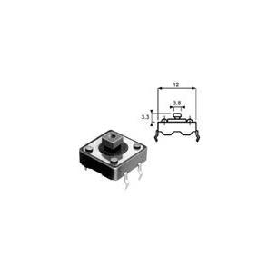 Pulsador tacto horizontal 4 pines 12x12 (teclados)