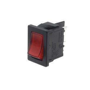 Interruptor basculante 2C. 2P. 4A 250V c/luz rojo 15x21mm