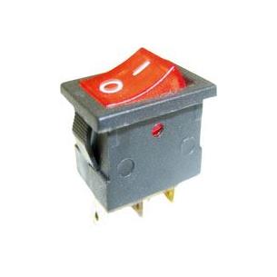 Interruptor basculante 1C. 2P. con luz 4A 250V 15x21mm