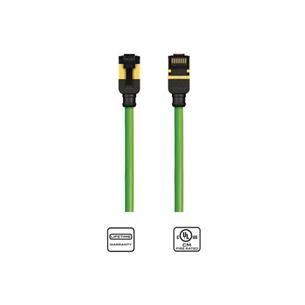Cable CAT6A para patch AWG28 0,25m color verde K33946-0025-V
