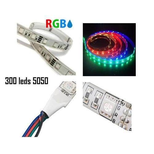 Tira de led 5050 300leds RGB 5mts Alto Brillo