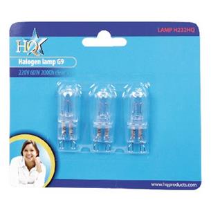 Lampara halogena G9 60W 220V cristal HQ x3u