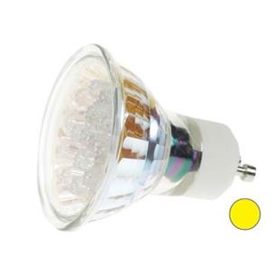 Lampara GU10 a led color amarillo 220V tipo dicroica