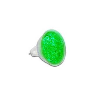 Lampara MR16 a led tipo dicroica color verde 12Vac