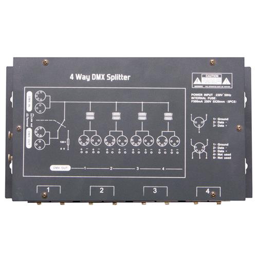 Distribuidor de señal DMX de 4 vias MD 4 SPLITTER BUFFER