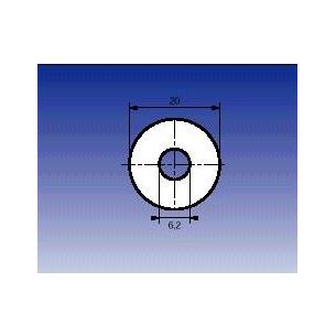 Arandela aislante mica redonda 6/20mm