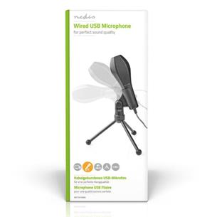 Microfono de condensador USB con tripode Nedis