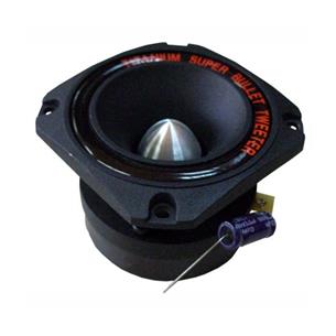 Tweeter de cupula profesional bala alum. 3" 380W. Medidas 80x80mm