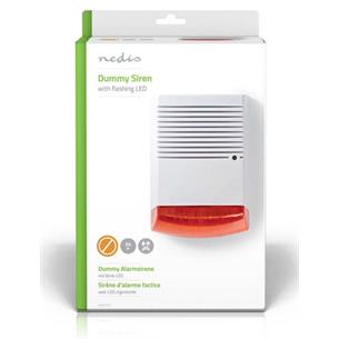 Sirena de alarma ficticia grande con Led Nedis