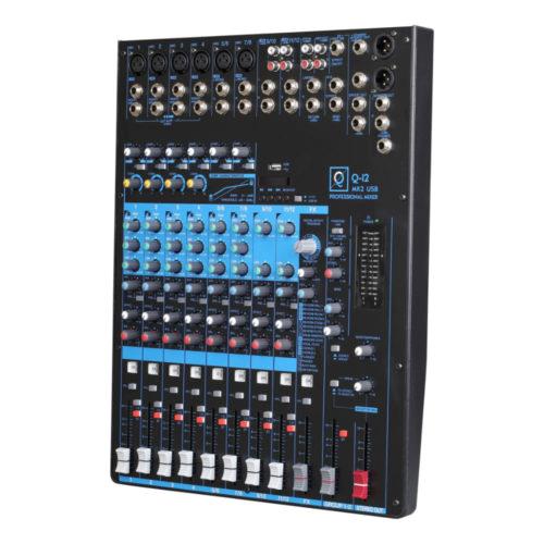 Mesa de mezclas de 12 canales MIXER Q12 MK2 USB