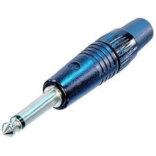Conector Jack mono de 1/4 macho aereo negro NP2XBAG
