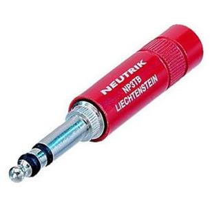 Conector Jack Bantam macho aereo estereo rojo NP3TBR