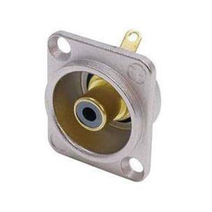Base RCA formato "D" anillo aislamiento negro NF2D0