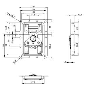 Cierre de Mariposa grande sin paso Perfil  172501 2