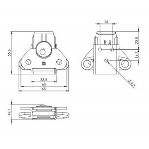 Cierre de Mariposa mediano sin Base 17290C 2