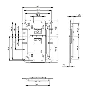 Tope de Tapa grande con Paso Perfil y Bisagra 270836 2