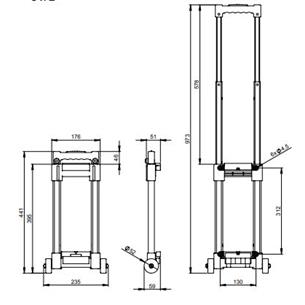 Trolley desmontable para maleta 3472 2