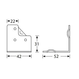 Escuadra 42 x 52 con Paso Perfil 4053 2