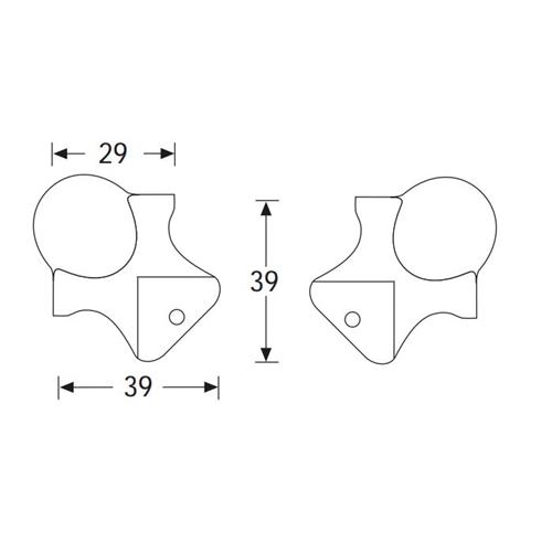 Cantonera de Bola pequeña 3 Patas 4113