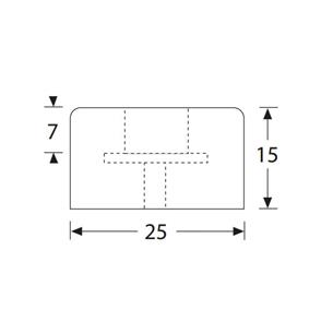 Pie de goma 25x15mm 4904 2