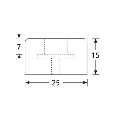Pie de goma 25x15mm 4904