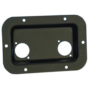 Base negra metal para 2 conectores 8708