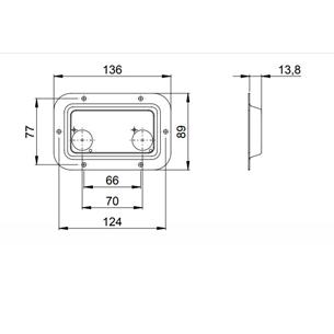 Base negra metal para 2 conectores 8708 2