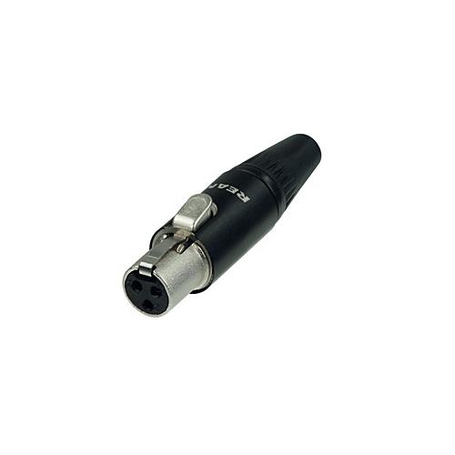 Conector mini XLR 3P aereo hembra RT3FC-B