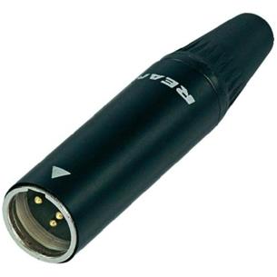 Conector mini XLR 3P aereo macho RT3MC-B