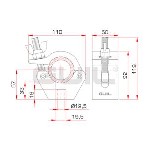Abrazadera de aluminio ABZ-24 2