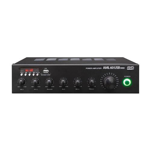 Amplificador para megafonia AML 60 USB MKII