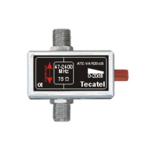 Atenuador RF+FI variable 20 db conector F Tecatel