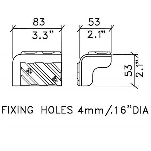 Cantonera plastico 83x53 mm C1568