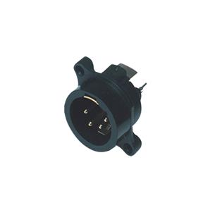Base conector XLR 5p macho plastico CB126