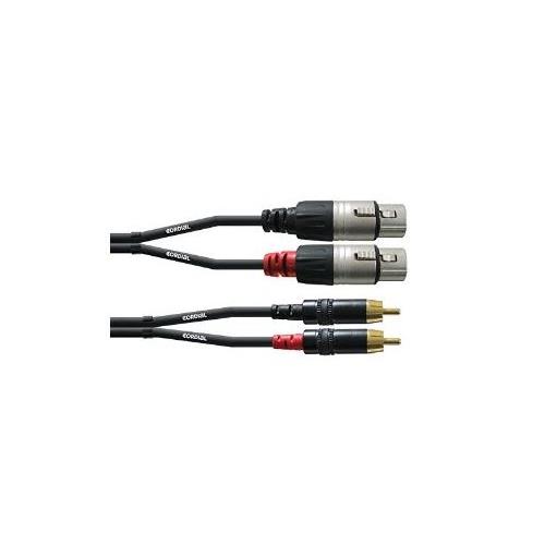 Cable 2 x RCA - 2 x XLR Hembra Long 3m CFU 3 FC